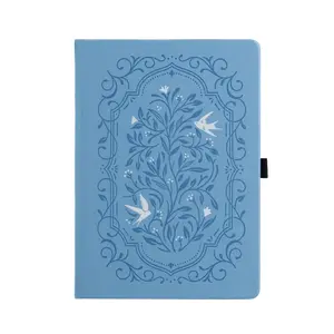 Songbird In Blue Dot Grid Notebook
