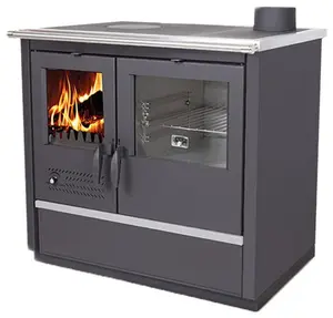 North European Wood Cookstove in Black