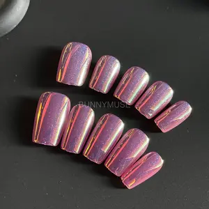 [BunnyMuse] Press on nails Diamond Dust | Sexy Nails spring Nails Short Nails Blush Nails Glossy Nails Elegant Nails Cute nails Nail Art Nail Care, clean girl nail, vanilla girl nail, chic nail, halloween nail