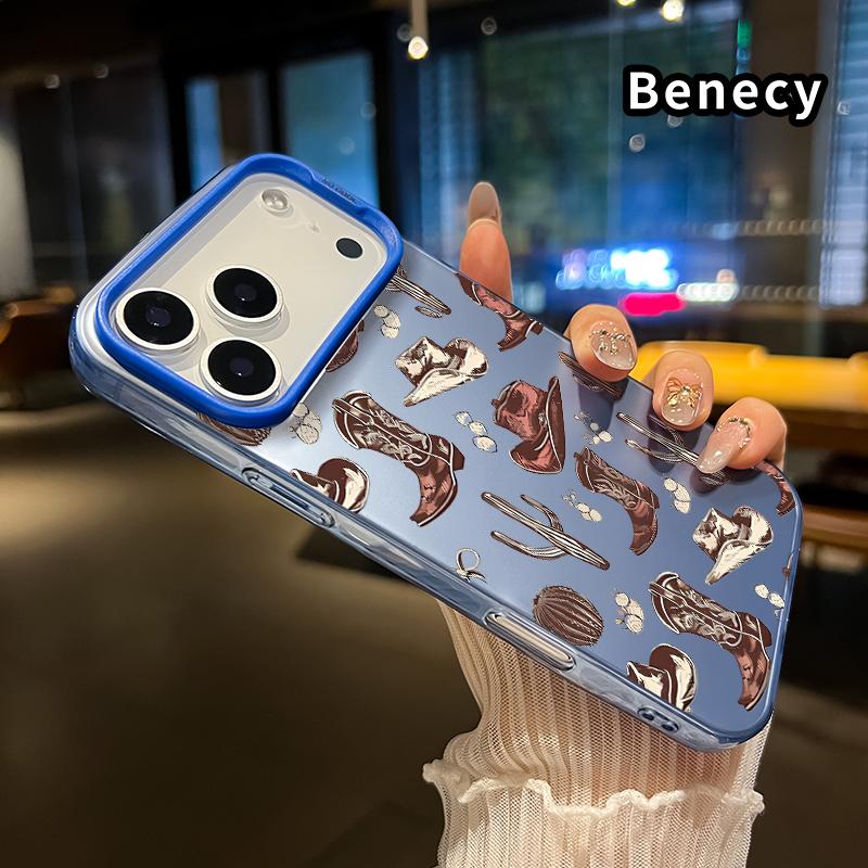 Phone Case for iPhone17 Pro Max 17 Air Western Cowboy Elements Pattern Full Body Protection Anti-Scratch PC Smartphone Cover Cellphone Protective