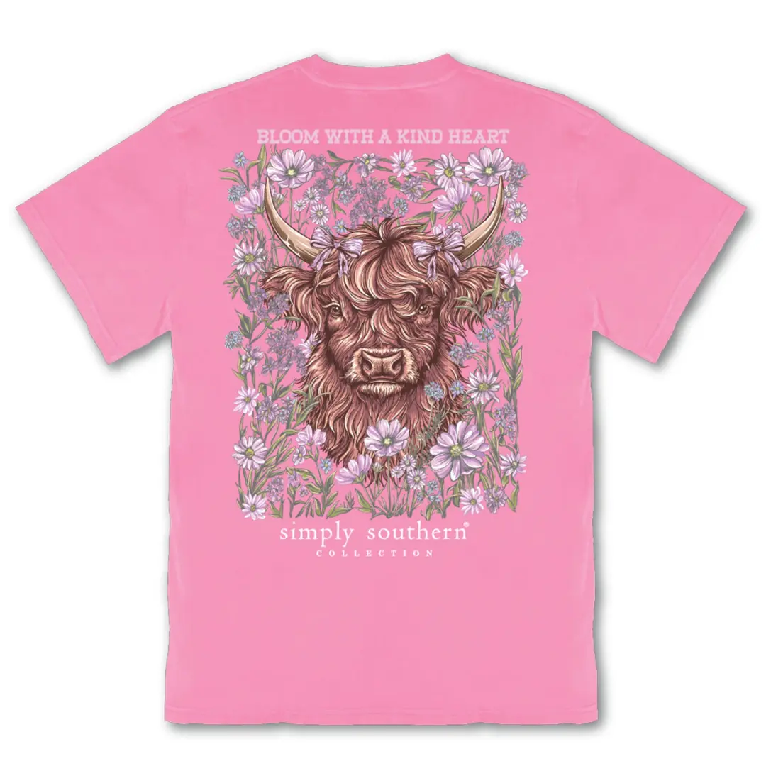 Simply Southern Ladies Pink Bloom T-Shirt MINWASH-BLM-BLSHBRY