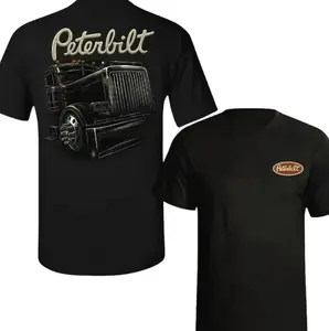 Peterbilt Truck T-Shirt Bold Semi-Truck Graphic Tee for Truckers Diesel Lovers Classic Big Rig Logo Shirt Perfect Gift for Peterbilt Enthusiasts Drivers Hauling Fans graphic tee CN3, Gift For Him, Gift For Her. 3QK