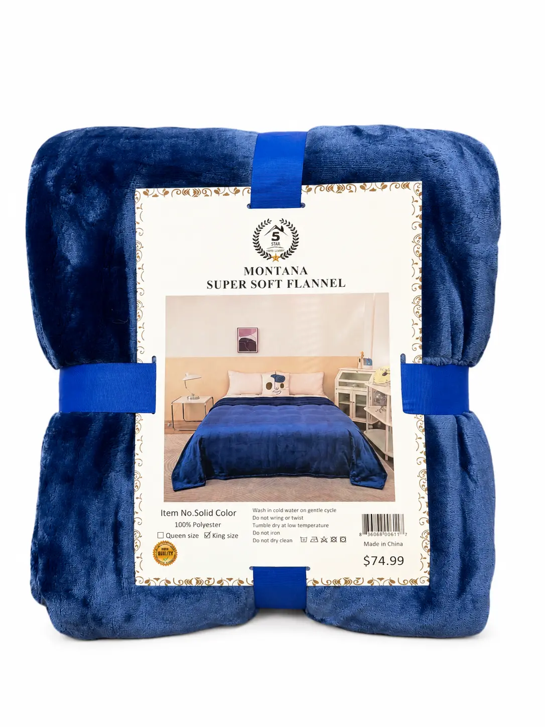 MONTANA SUPER SOFT KING SIZE FLANNEL BLANKET