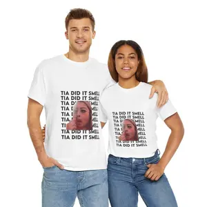 Ash Trevino Tia Did It Smell Tee, Funny TikTok Meme T-Shirt, Unisex Heavy Cotton Shirt, Gift for Meme Lovers, Trendy TikTok