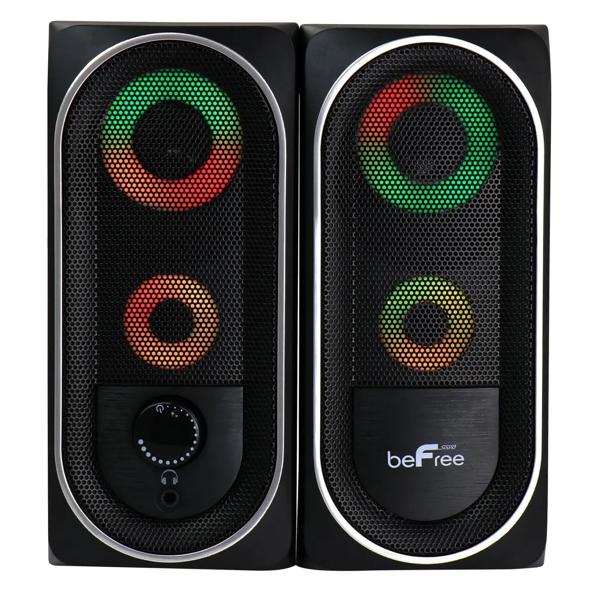 212 MAIN 2.0 Computer Gaming Speaker System - LED RGB Lights, USB-Connected Stereo Speaker Sound Box with Audio Output