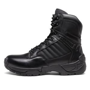NORTIV8 Men's Military Wide Fit Closed Leather Work Boots, Durable Footwear for Walking, Men's Shoe