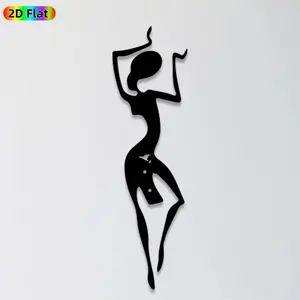 1pc Dancing Figure Metal Wall Art,Dynamic Dancing Figure Statue Mural, Ideal Gift for New Year, Valentine's Day, Art & Dance Enthusiasts,  Wall Sculptures, Perfect for Living Room Wall & Garden Fence, Stylish Indoor Outdoor Decor