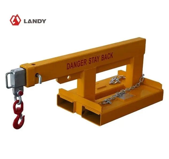 LANDY FJS2.5 Jib Boom Crane Lift - 5500lb Heavy Duty Warehouse Use Tool, Double Forks, Extended Boom, Extended Lift, 231lb, 24.8in Horizontal, 31in Load Centre, 5.3in Vertical, 51in Retracted, 78in Extended, Fits Most Pallet Forks