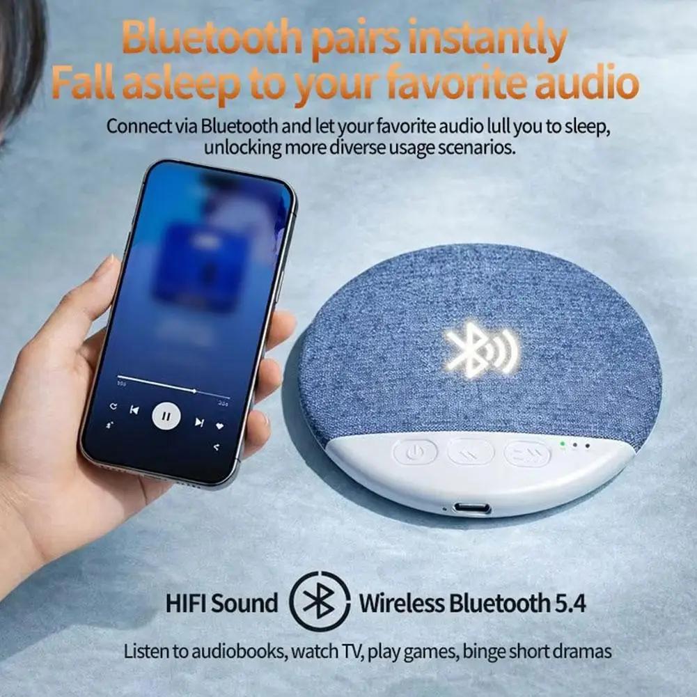 Under Pillow Speaker for Sleeping – Mini Bone Conduction Bluetooth Sleep Aid with Stereo Bass, White Noise, Volume Control, TF Card Support, and Auto-Off Function for Deep Sleep– Charger Not Supplied Smartphone