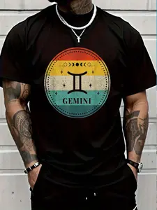 100% Cotton Gemini Horoscope Gemini Shirt May June Birthday Gemini T-Shirt Women's Men's Graphic Tee Crew Neck summer vacation Tops