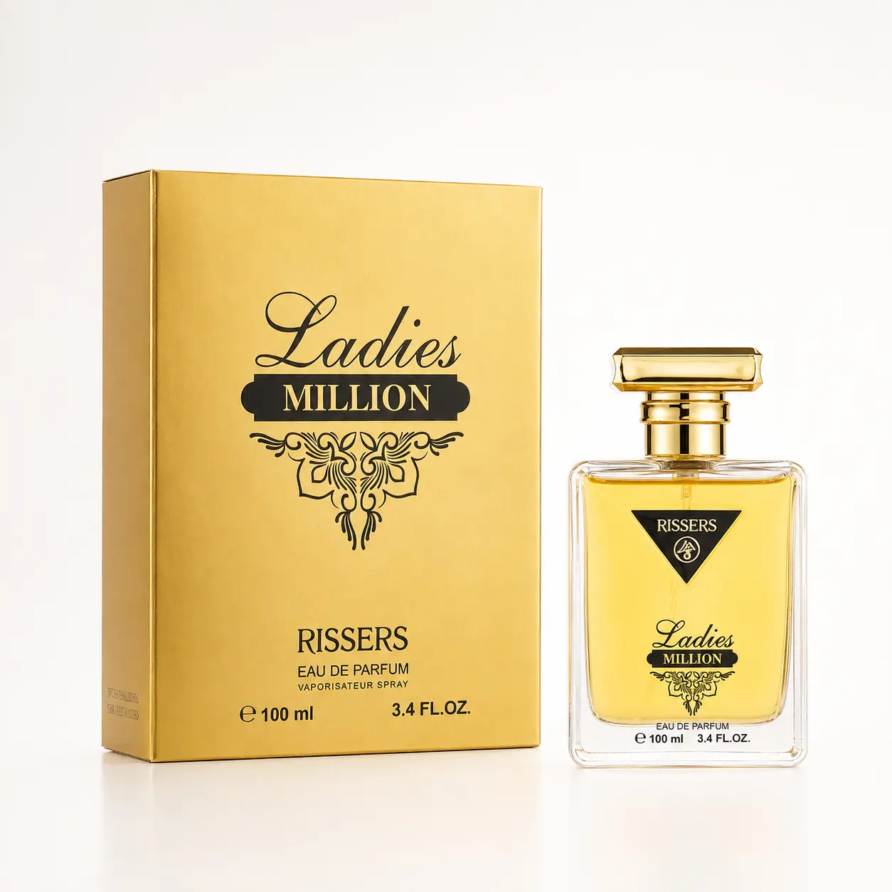 RISSERS Ladies Million Perfume for Women, EDP 100ML, Luxury Citrus Floral Fragrance with Jasmine & Amber , Long-Lasting Elegant Feminine Scent, Sweet Warm Perfume Spray, Ideal Gift for Women, Suitable for Daily Wear, Date Nights and Business Occasions