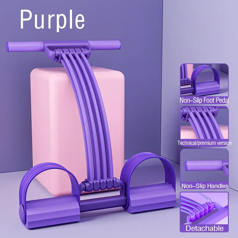 Purple 8‑strand resistance band