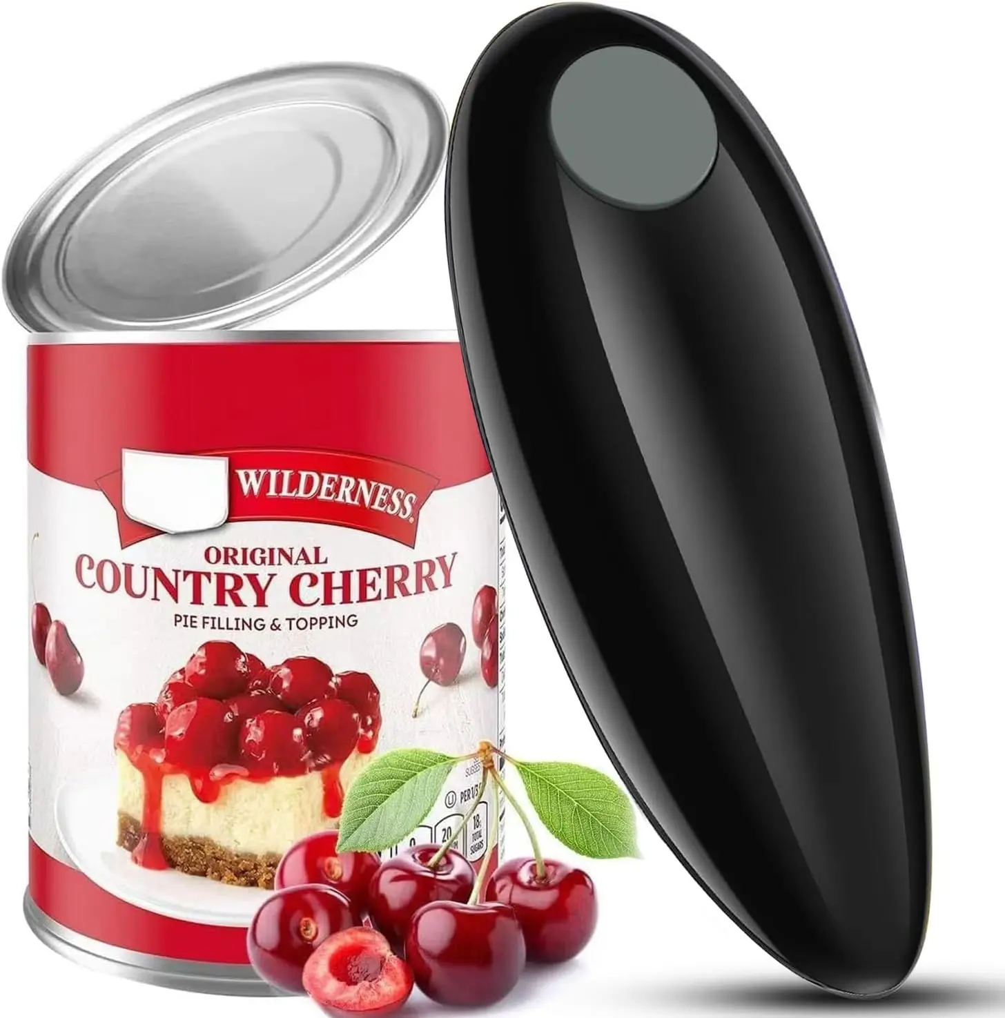 Cooks Professional Electric Can Opener, Automatic Can Openers for Seniors, Arthritic Patients A Great Kitchen Gadget,Hands Free Operation Can Openers, One Touch Design (BLACK)