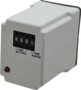 Macromatic 11 Pin, 999 hr Delay, Multiple Range DPDT Time Delay Relay 10 Contact Amp, 120 VAC/VDC, Pushbutton Thumbwheel TD-71622