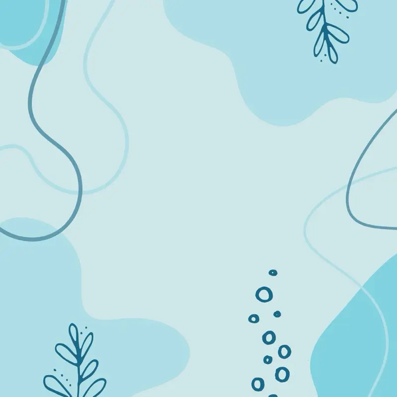 Blue Wallpapper with Abstract Design and Plant Motifs for Modern Home Decor