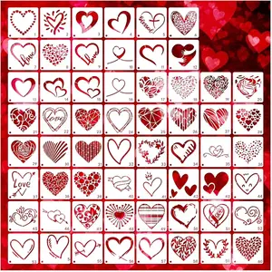 Small Heart Stencils for Painting on  Stone  Love Stencils for Adults on  Fabric Rock Card Art  Wall Furniture Home Decor