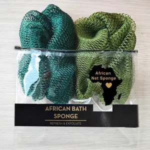 African Exfoliating Net Sponge Bundle, Ethically Sourced from Nigeria Bath Sponge Bath Sponge Shower