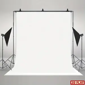 1PC,2D Flat Photography Backdrop, White Minimalist Solid - Color Shooting Background, Prop for Product & Portrait Shooting in Studios, Backdrop for Live Streaming, Foldable & Portable Photography