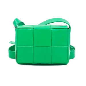 Pre-owned Bottega Lambskin Belt Bags Veneta Cassette Pouch Green Belt Bag JM ZC096