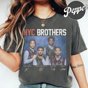 Jalen Brunson Karl Josh Hart Og Anunoby Nyc Brothers Vintage Comfort Colors Shirt