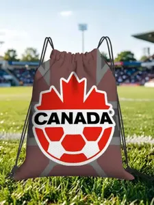 1 pc Canada Football Print Drawstring Bags Men Women Storage Backpack Teenager Travel Bag Multi-function Pocket Match Day Essentials
