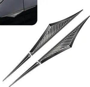 PCS D Metal Side Doors Wing Emblem Badge Stickers, SelfAdhesive Fender Side Wing Emblem Badge, Zinc Alloy Auto Sport Fender Sticker, Universal Exterior Accessories for Most Car (Carbon Fiber)