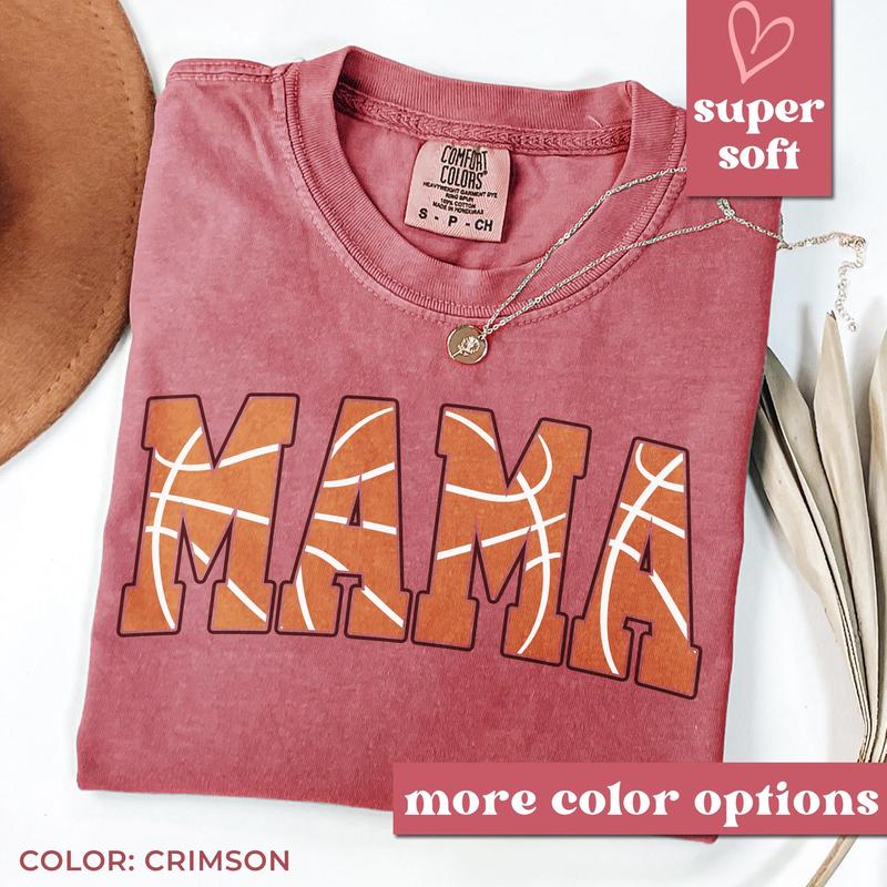 Comfort Colors Cute Basketball Mama Shirt, Mothers Day Gift For Basketball Mom, Gift For Basketball Lover Mom Shirt, Basketball Season Mom