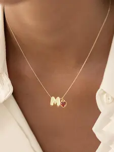 Initials Necklace, Stainless Steel Chain Necklace with Heart Pendant, Fashion Jewelry Accessories for Women As Gift