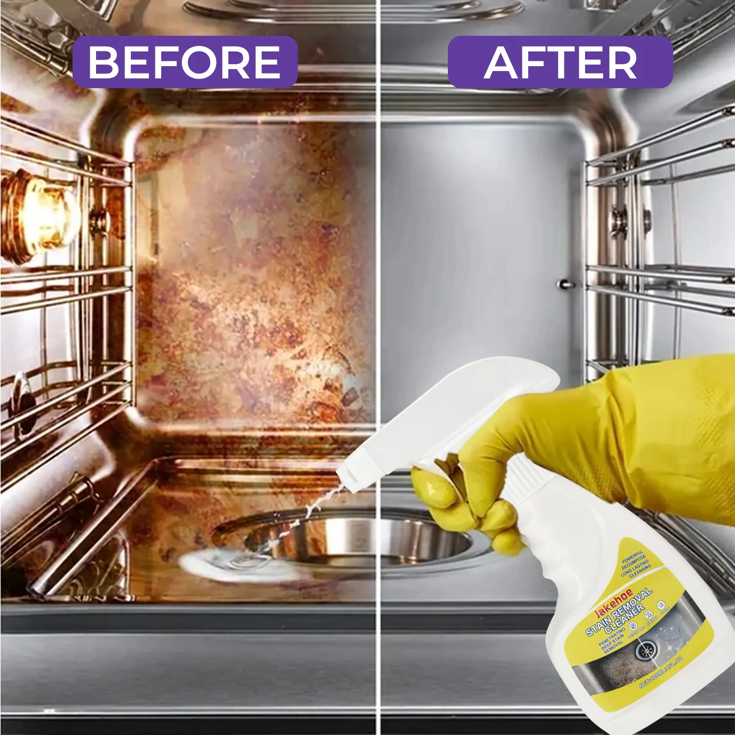 Kitchen Must-Have! Heavy Duty Degreaser for Greasy Ovens, Hoods, and Grills | Professional Strength | Kills 99.9% of Bacteria Instantly