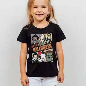 Retro Horror Characters Halloween Shirt, Movie Characters Sweater for Kids, Horror Nights Tee, Youth Halloween Crewneck, Horror Movies - Toddler Boy Clothings