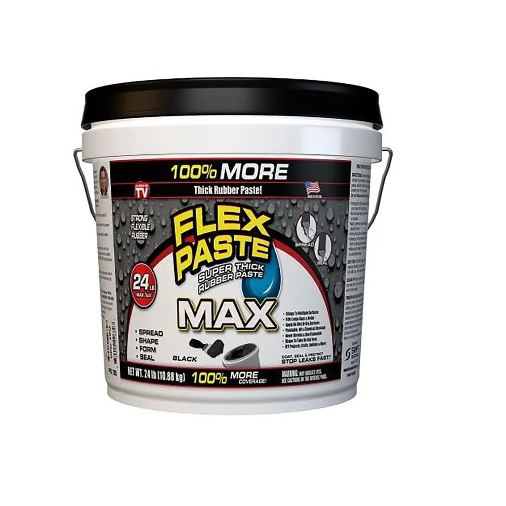 Swift Response 12 lbs Flex Paste Max Black Joint Compound (As Seen on TV) - Seals Out Elements, Fills Gaps, Clings to Surfaces, Chemical Resistant, Can Be Painted Any Color, Ideal for DIY Projects