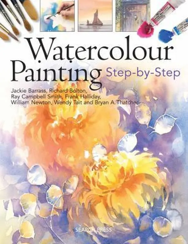 USED Book - Watercolour Painting: Step-By-Step by Jackie Barrass (Paperback) - english