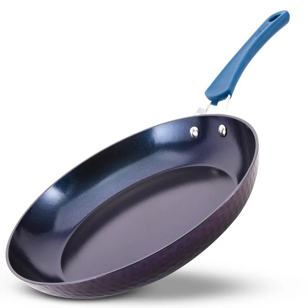 Large Fry Pan - 11" | Stylish Nonstick Pan with Diamond Pattern - Heat Resistant Up to 392°F, Stain-Resistant Skillet - Safe for Gas, Electric, Ceramic & Counter Cooktops - Home Kitchen Essentials
