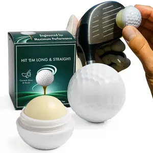 Golf Ball Shaped Anti-Slice & Anti-Hook Compound for Straighter, Longer Shots - Golf Training Aid Reduces Side Spin - Unique Packaging, Golf Gift