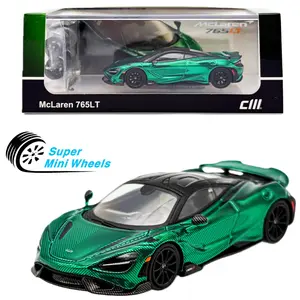 CM Model 1:64 McLaren 765LT – Chrome Green Full Carbon