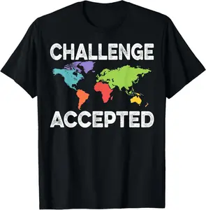 Menswear 100% Cotton Unisex Short-Sleeve Round Neck Natural Fashion T-Shirt with International World Flags and World Map Design