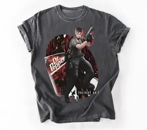 The Resident Evil Leon Shirt, Dr. Pepper Collaboration Tee, Gamer Sweatshirt, Unisex Streetwear, Menswear, Womenswear, Gift for Fans