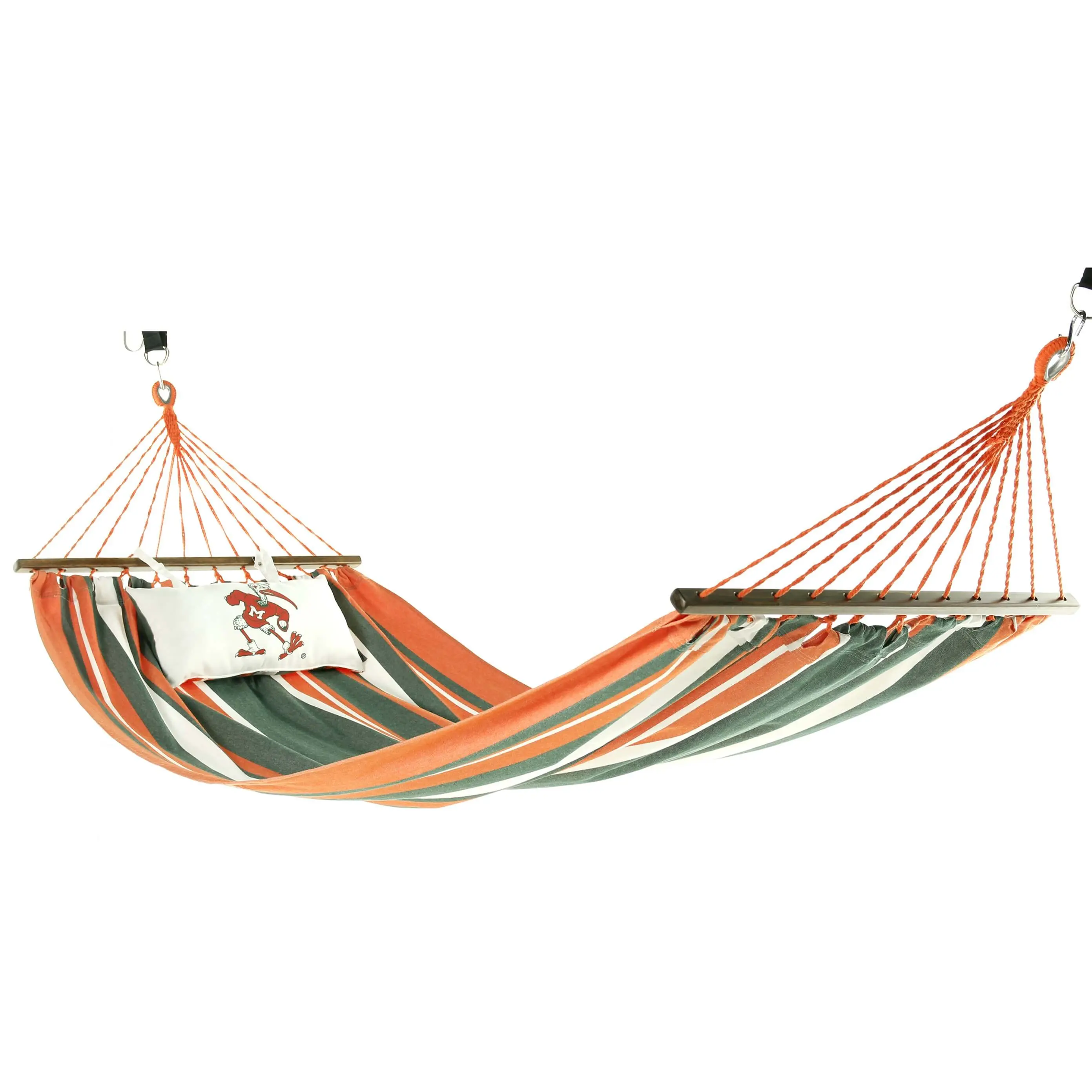 Miami Hurricanes Ibis Hammock with spreader bar, Licensed University of Miami Alumni Gift