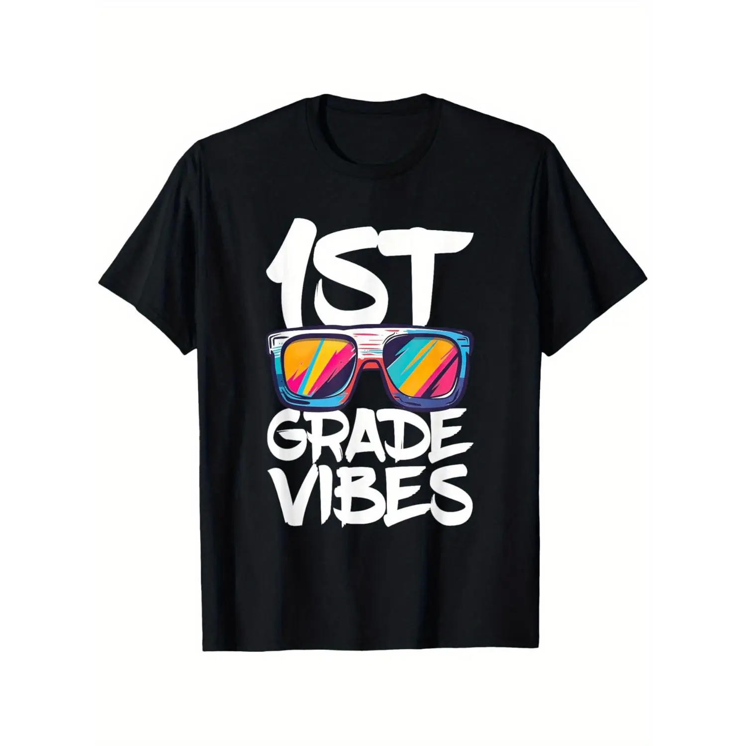 1st Grade Vibes Shirt Back To School First Grade Boy Girl T-ShirtKids Boys Girls Trendy Cotton Tops Short Sleeve, Street Style Short Sleeve Tee, Comfort Tee, Casual Summer Tee, Must-have Fashionable Tee