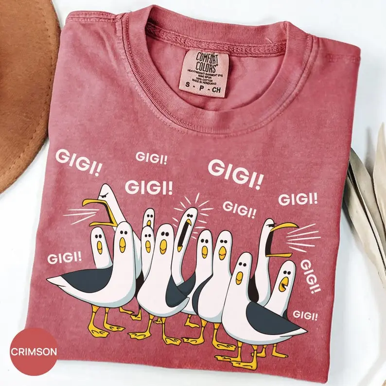 Comfort Colors Seagulls Gigi TShirt,  FindingNemo Seagulls, Gigi Tee, Mother's Day Gift, Lover Grandma