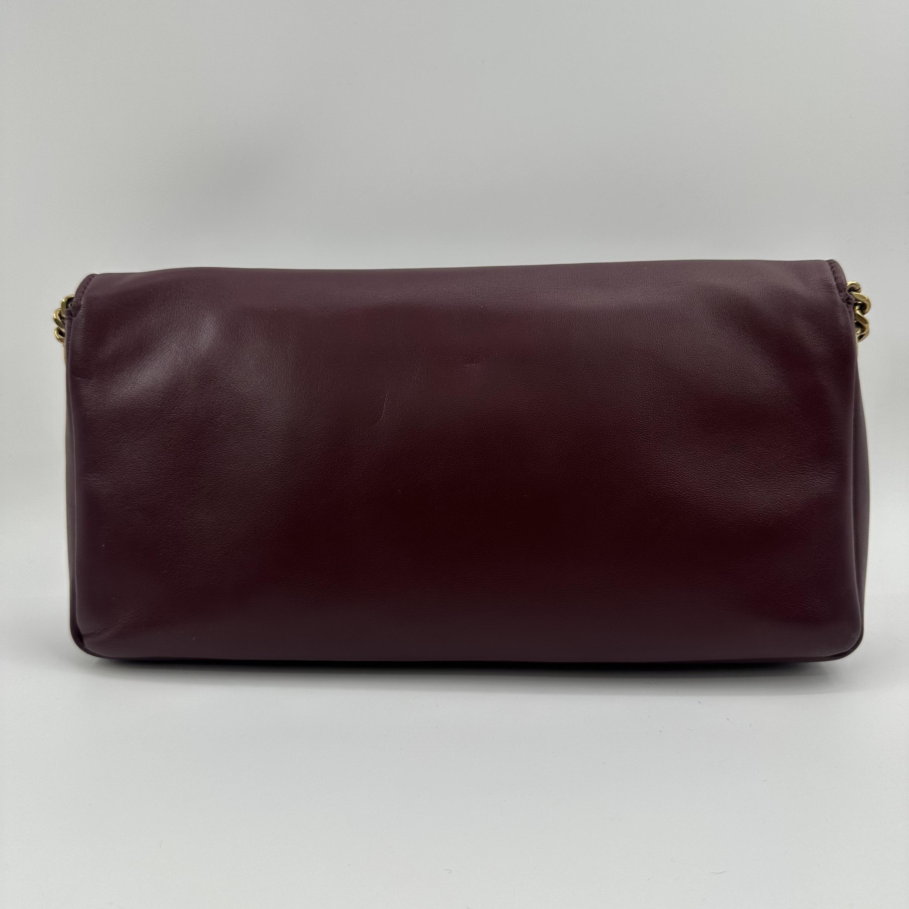 Pre-owned Yves Saint Laurent YSL leather wallet handbag red