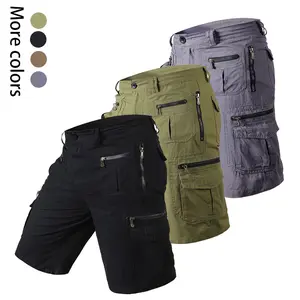 3-Pack Men’s Multi-Pocket Cargo Shorts, Casual Work Shorts with Zipper Pockets, Elastic Waistband, Durable Cotton Twill, Perfect for Outdoor & Everyday Wear tiktokshopspringglowup