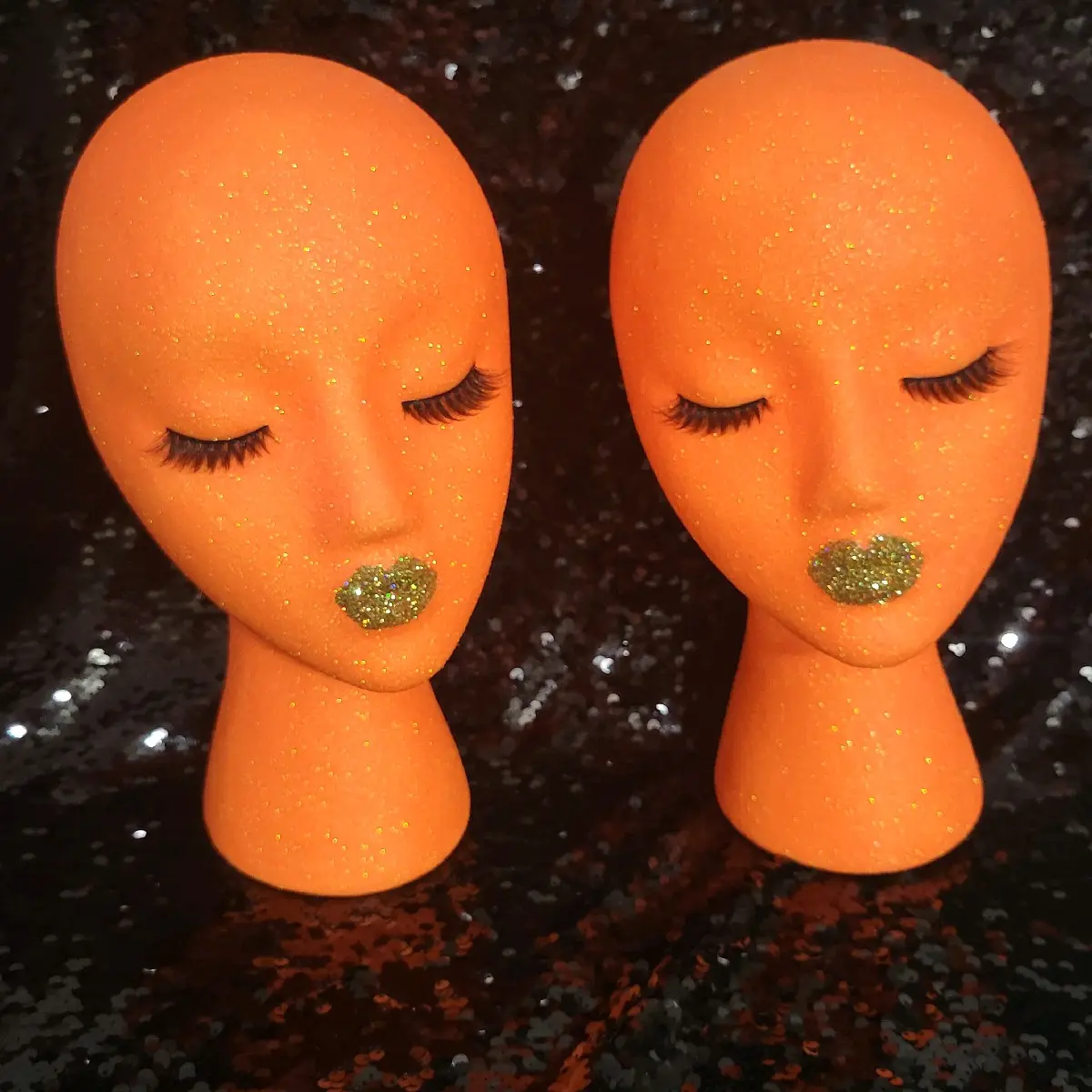 Female styrofoam mannequin head| display stand| wig stand| hat stand| mannequin head| wig head| glitter head| salon display| wig model| gift| mannequin head (Spice)