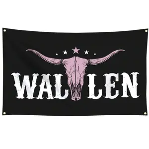 Wallen Flag 3x5FT Western Pink Bull Skull Flag American Flag Funny Man Cave Wall Wallen Flag For Indoor Outdoor Bedroom College Dorm Wall Decor Pink Banner Tapestry Gifts， cool stuff for room bedroom decor bedroom intimacy gifts mens room decor