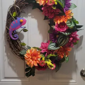 Summer grapevine wreath