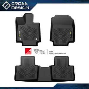 CROSSDESIGN 3PCS TPE Floor Mats Fit for 2019-2024 Toyota RAV4 Front & Rear All Weather  Upgraded Version