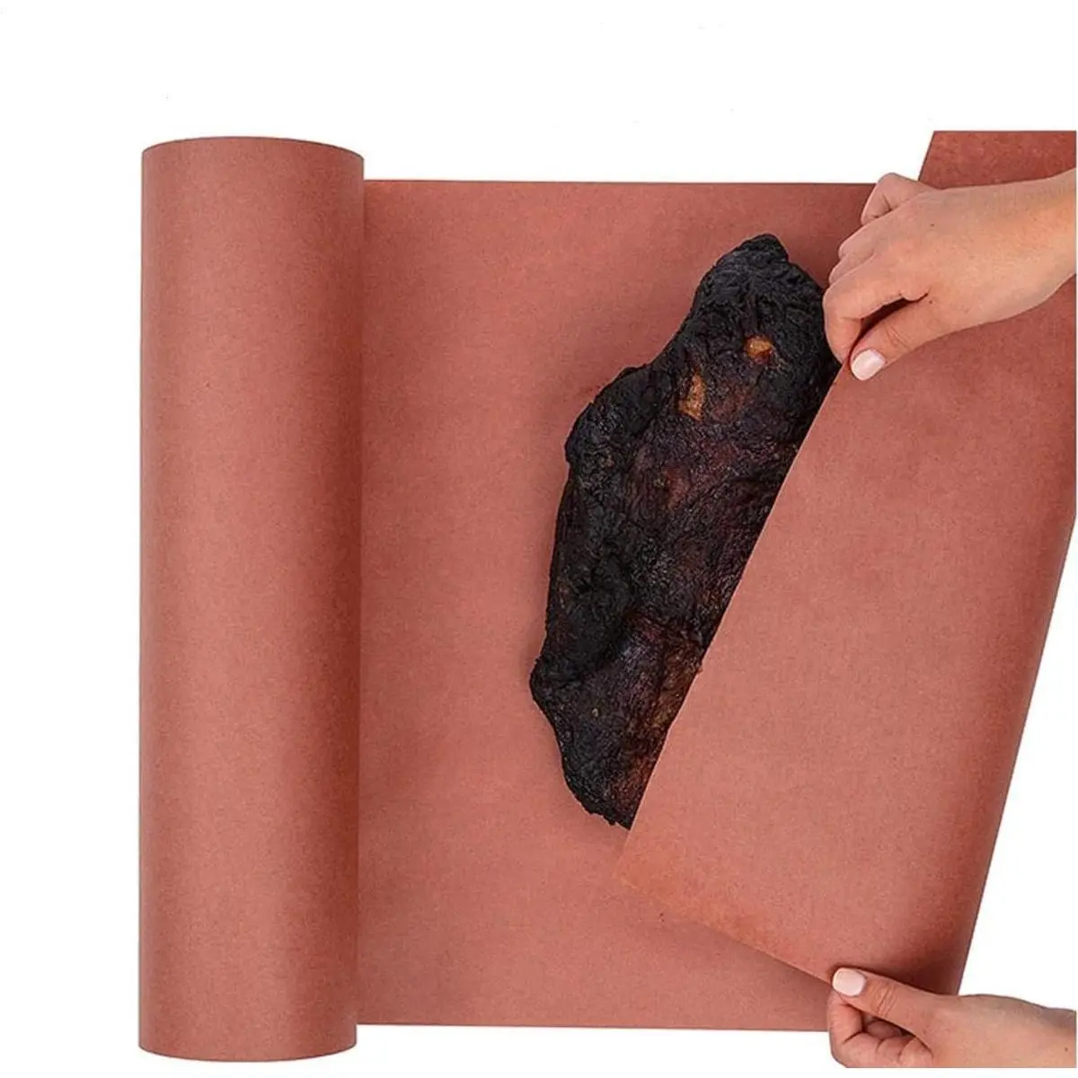 Pink Butcher Paper for Smoking Meat 17.5 in *50ft Food Grade Butcher Paper Roll Unwaxed Unbleached PeachSmoker Paper Barbecue Meat Wrapping Paper