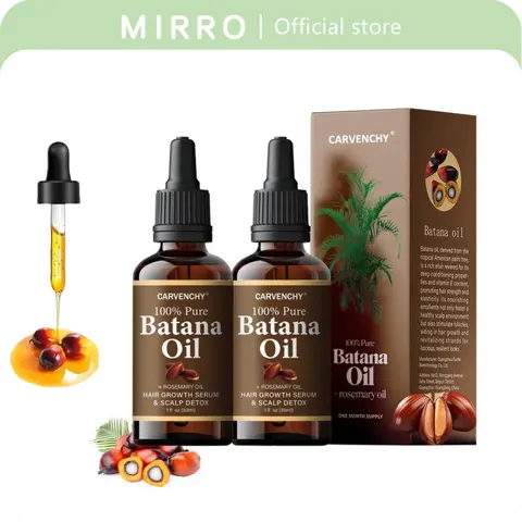 CARVENCHY 100% Organic Batana Oil from Honduras - Haircare Treatment Oil for Daily Use, Rosemary-Infused, Nourishes Scalp, Reduces Hair Loss, Suitable for All Hair Types