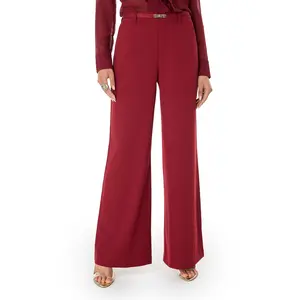 Martina Belted Trouser - Merlot