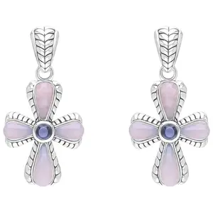 Tiffany Kay Studio Sterling Pink Opal Herringbone Earrings